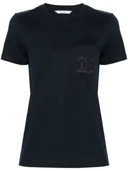 Max Mara: Синяя футболка 