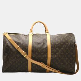 Louis Vuitton: Коричневая сумка  Keepall