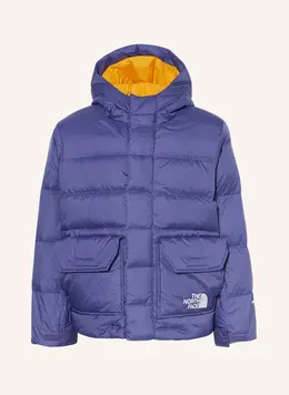 The North Face: Синий пуховик 