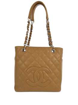 CHANEL Pre-Owned: Коричневая сумка-шоппер 