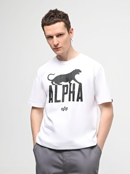 Alpha Industries: Футболка с леопардовым принтом 