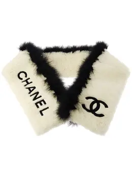 CHANEL Pre-Owned: Белый шарф 