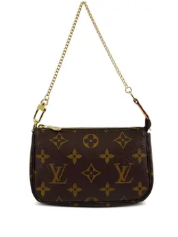 Louis Vuitton Pre-Owned: Коричневый клатч 