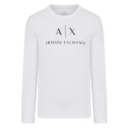 Armani Exchange: Белая футболка 