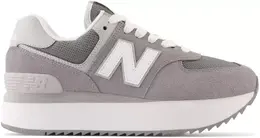 New Balance: Серые кроссовки  574