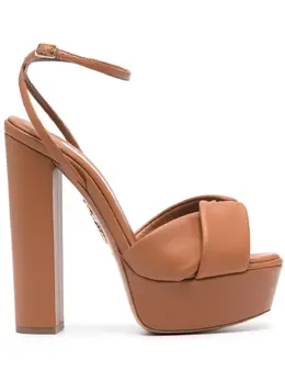 Aquazzura: Коричневые сандалии 