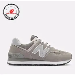 New Balance: Серые кроссовки 