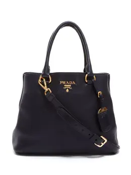 Prada Pre-Owned: Чёрная сумка-шоппер 