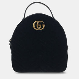 Gucci: Чёрный рюкзак GG Marmont