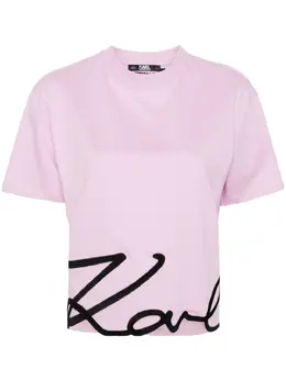 Karl Lagerfeld: Хлопковая футболка  Signature