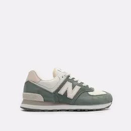 New Balance: Зелёные кроссовки 
