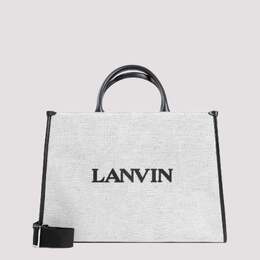 Lanvin: Бежевая сумка-шоппер 