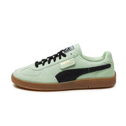 PUMA: Зелёные кроссовки  Suede