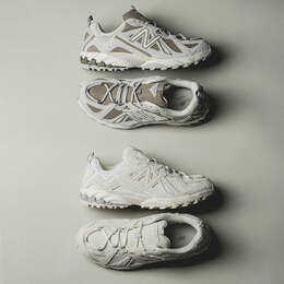 New Balance: Серые кроссовки 