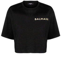 Balmain: Чёрная футболка 