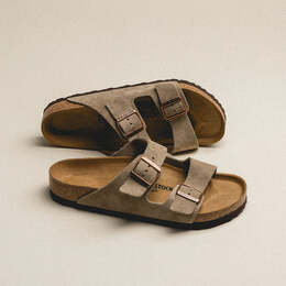 Birkenstock: Серые туфли  Arizona