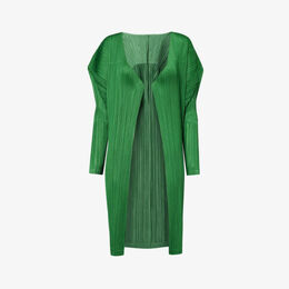 Pleats Please Issey Miyake: Зелёный кардиган