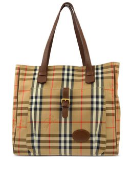 Burberry Pre-Owned: Бежевая сумка-шоппер 