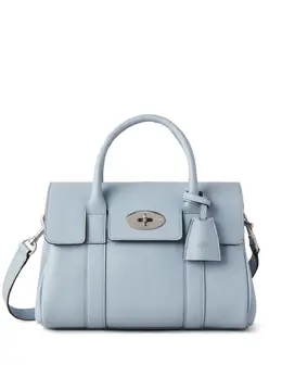 Mulberry: Голубая сумка-шоппер  Bayswater