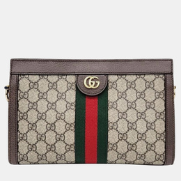 Gucci: Бежевая сумка Ophidia GG