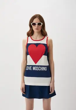 Love Moschino: Многоцветная майка 