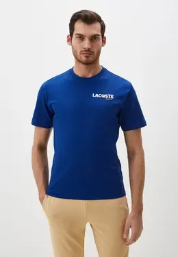 Lacoste: Синяя футболка 