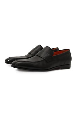 Santoni: Чёрные туфли 