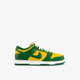 Nike: Зелёные кроссовки Dunk Low