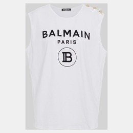 Balmain: Хлопковый топ