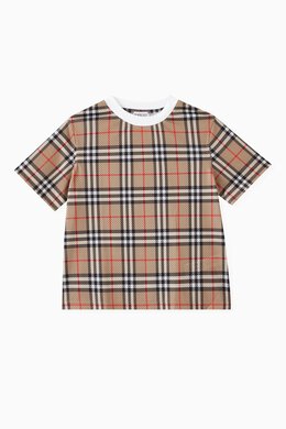 Burberry: Винтажная футболка Vintage Check