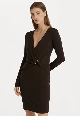 Lauren Ralph Lauren: Коричневое платье