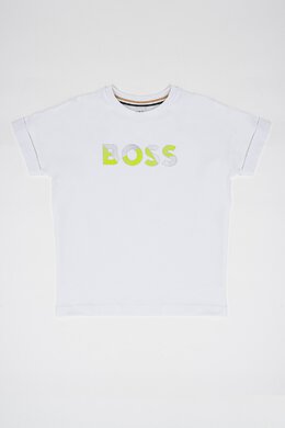 Boss Kidswear: Белая футболка 