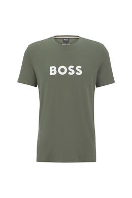 BOSS: Зелёная футболка 