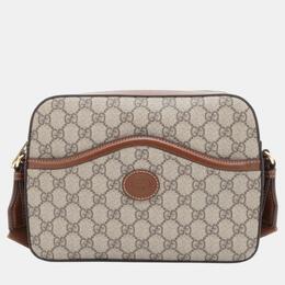 Gucci: Бежевая сумка Interlocking G