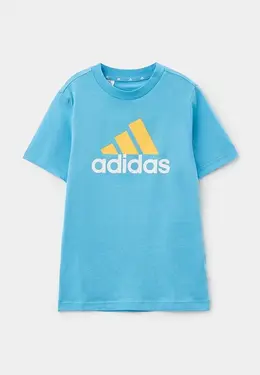 adidas: Голубая футболка 