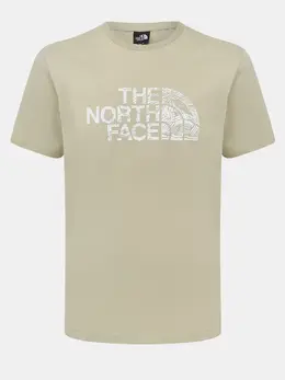 The North Face: Бежевая футболка 