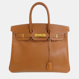 Hermes: Коричневая сумка  Birkin 35