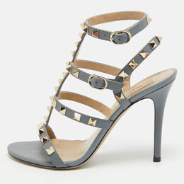 Valentino: Голубые сандалии Rockstud