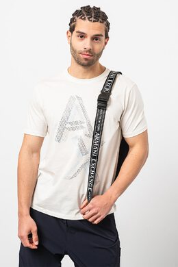 Armani Exchange: Белая футболка 