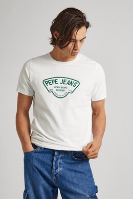 Pepe Jeans London: Белая футболка 