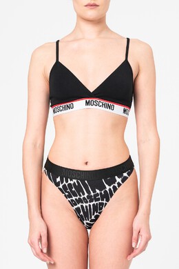 Moschino: Чёрный бюстгальтер 