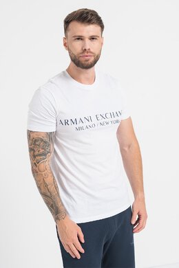 Armani Exchange: Белая футболка 