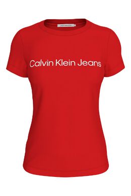 Calvin Klein Jeans: Красная футболка 