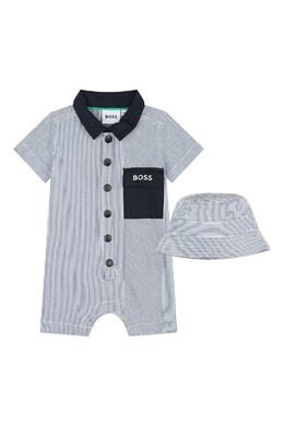 Boss Kidswear: Белый комбинезон