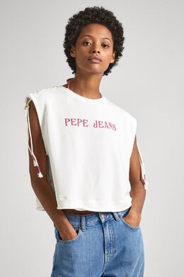 Pepe Jeans London: Белая футболка 