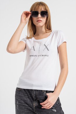 Armani Exchange: Чёрная футболка 