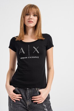 Armani Exchange: Белая футболка 