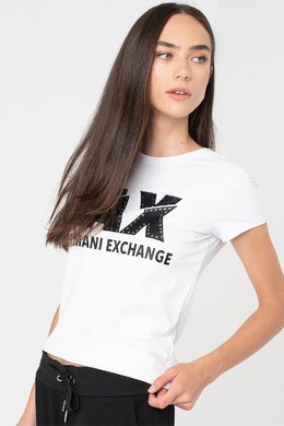 Armani Exchange: Чёрная футболка 