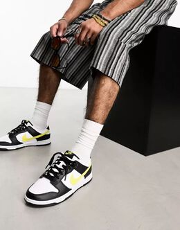 Nike: Чёрные кроссовки Dunk Low Retro