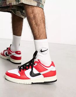 Nike: Красные кроссовки Dunk Low